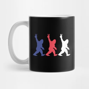 4th of July Bigfoot Sasquatch American Flag Mug